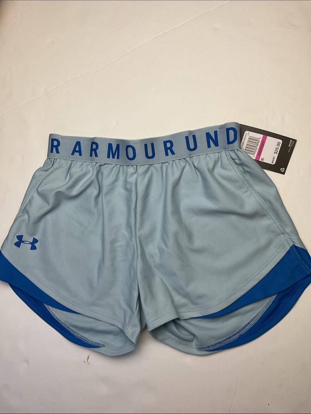 Under Armour Light Blue and Royal Blue Women's Athletic Shorts